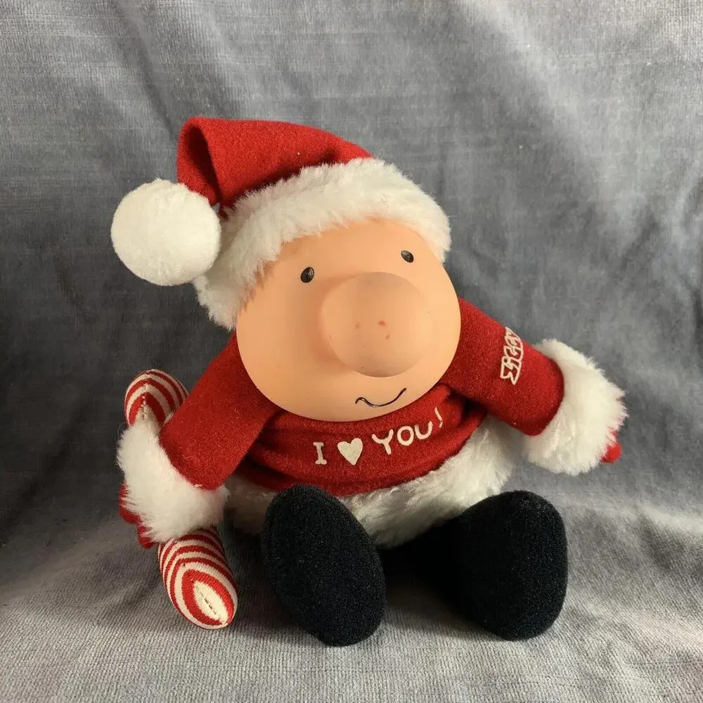 Vintage ZIGGY Doll Plush Toy I Love You Christmas Santa Collectible No Tag READ